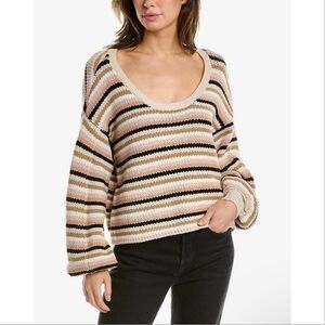 Saltwater Luxe Everlee Sweater Medium Stripe Spring Summer Beachy‎ Boho Coastal